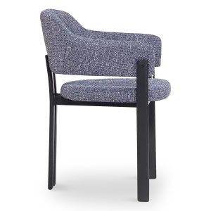 Japandi Eetkamerstoel Isamu | Blauw OTE | Zwart Onderstel