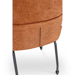 Eetkamerstoel Met Wieltjes Modar | Terracotta Chenille