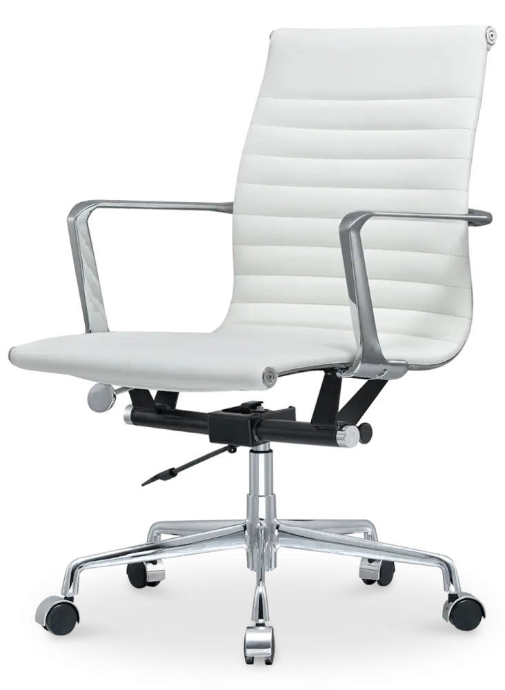 Cavel CD 117 Bureaustoel Wit Leer