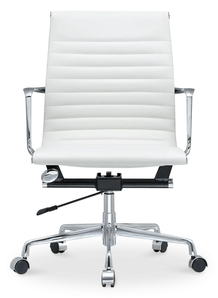 Cavel CD 117 Bureaustoel Wit Leer