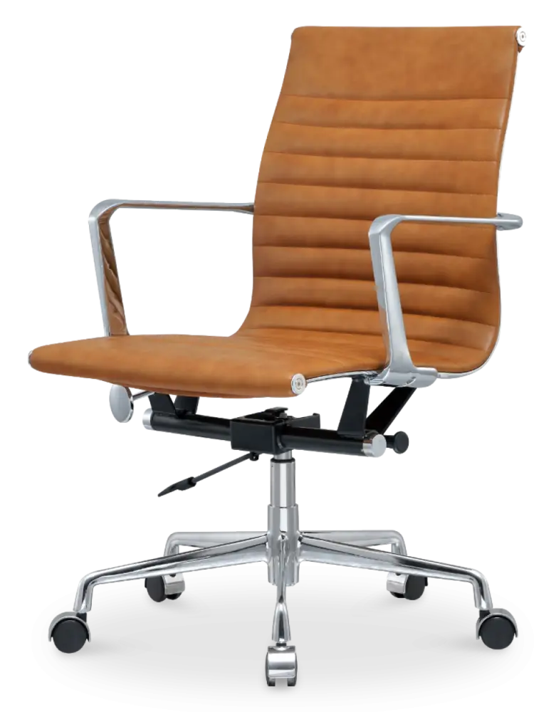 Cavel CD 117 Bureaustoel Cognac Leer