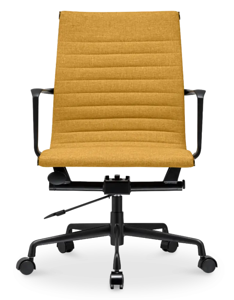 Cavel CD 117 Bureaustoel Oker Linnen | Zwart Frame