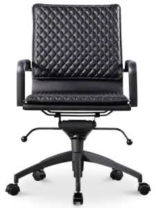 Diamond Softpad Bureaustoel Zwart | Lage Rug