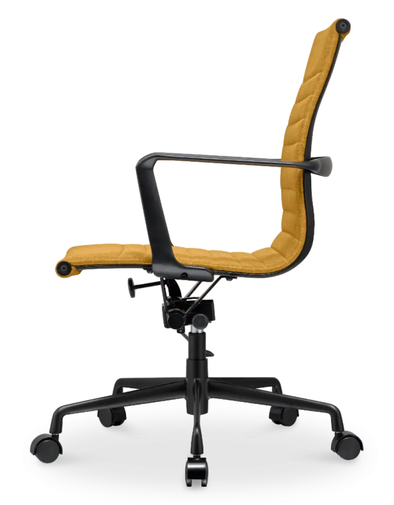 Cavel CD 117 Bureaustoel Oker Linnen | Zwart Frame