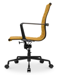 Cavel CD 117 Bureaustoel Oker Linnen | Zwart Frame