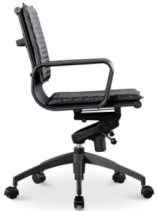Diamond Softpad Bureaustoel Zwart | Lage Rug