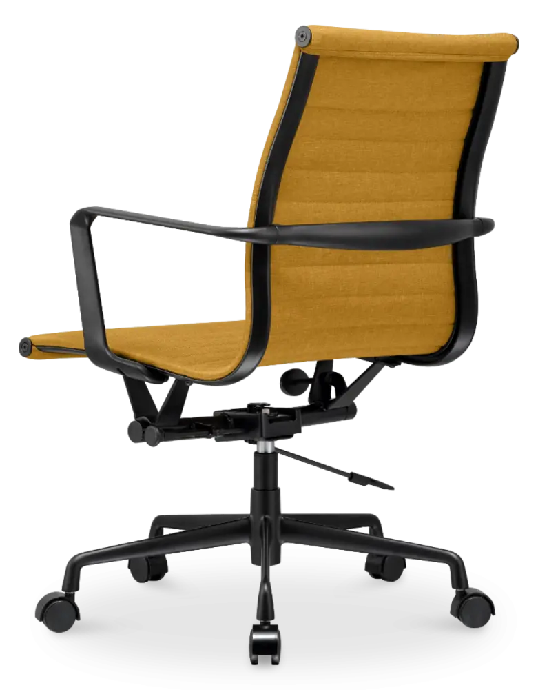 Cavel CD 117 Bureaustoel Oker Linnen | Zwart Frame