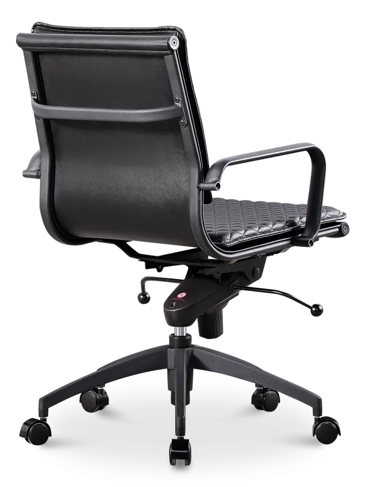 Diamond Softpad Bureaustoel Zwart | Lage Rug