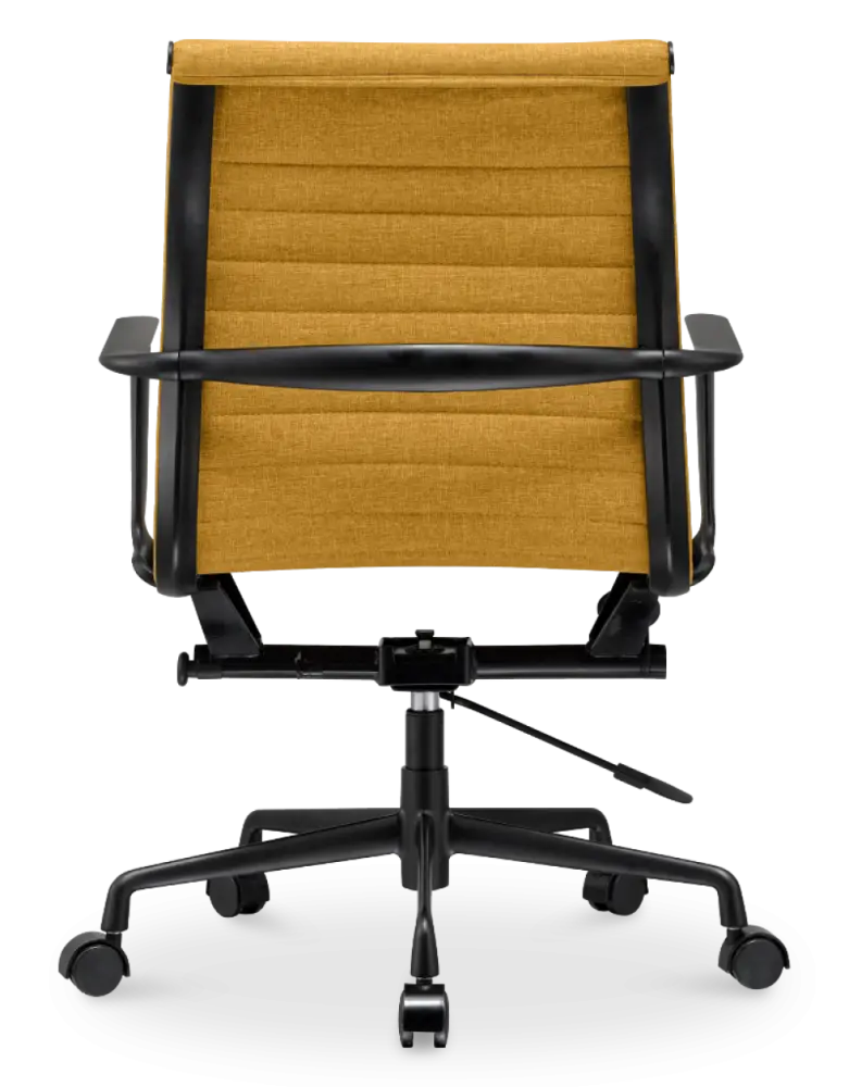 Cavel CD 117 Bureaustoel Oker Linnen | Zwart Frame