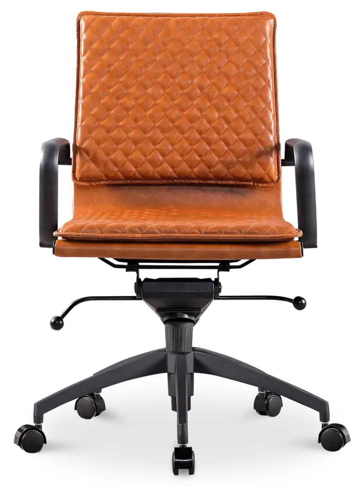 Diamond Softpad Bureaustoel Cognac | Lage Rug