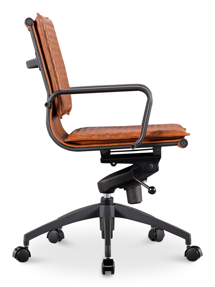 Diamond Softpad Bureaustoel Cognac | Lage Rug
