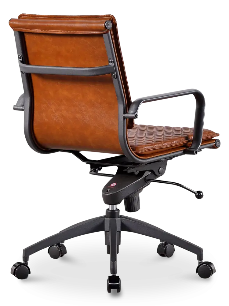 Diamond Softpad Bureaustoel Cognac | Lage Rug