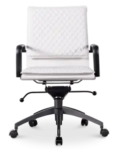 Diamond Softpad Bureaustoel Wit | Lage Rug