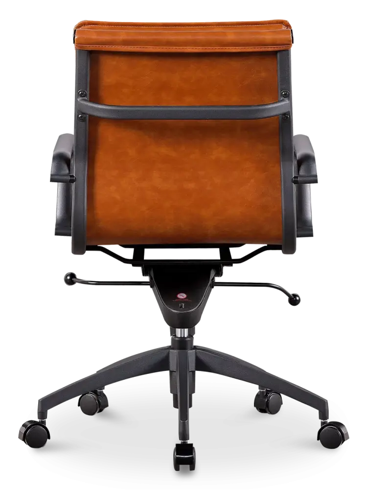 Diamond Softpad Bureaustoel Cognac | Lage Rug