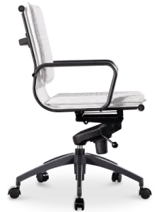 Diamond Softpad Bureaustoel Wit | Lage Rug