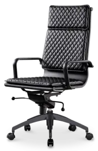 Diamond Softpad Bureaustoel Zwart | Hoge Rug