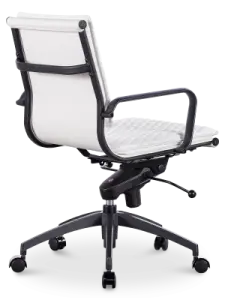 Diamond Softpad Bureaustoel Wit | Lage Rug