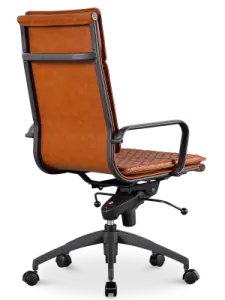 Diamond Softpad Bureaustoel Cognac | Hoge Rug