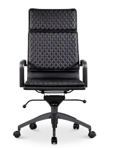 Diamond Softpad Bureaustoel Zwart | Hoge Rug