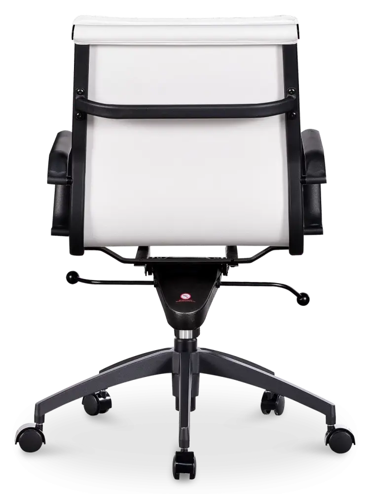 Diamond Softpad Bureaustoel Wit | Lage Rug