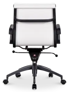 Diamond Softpad Bureaustoel Wit | Lage Rug