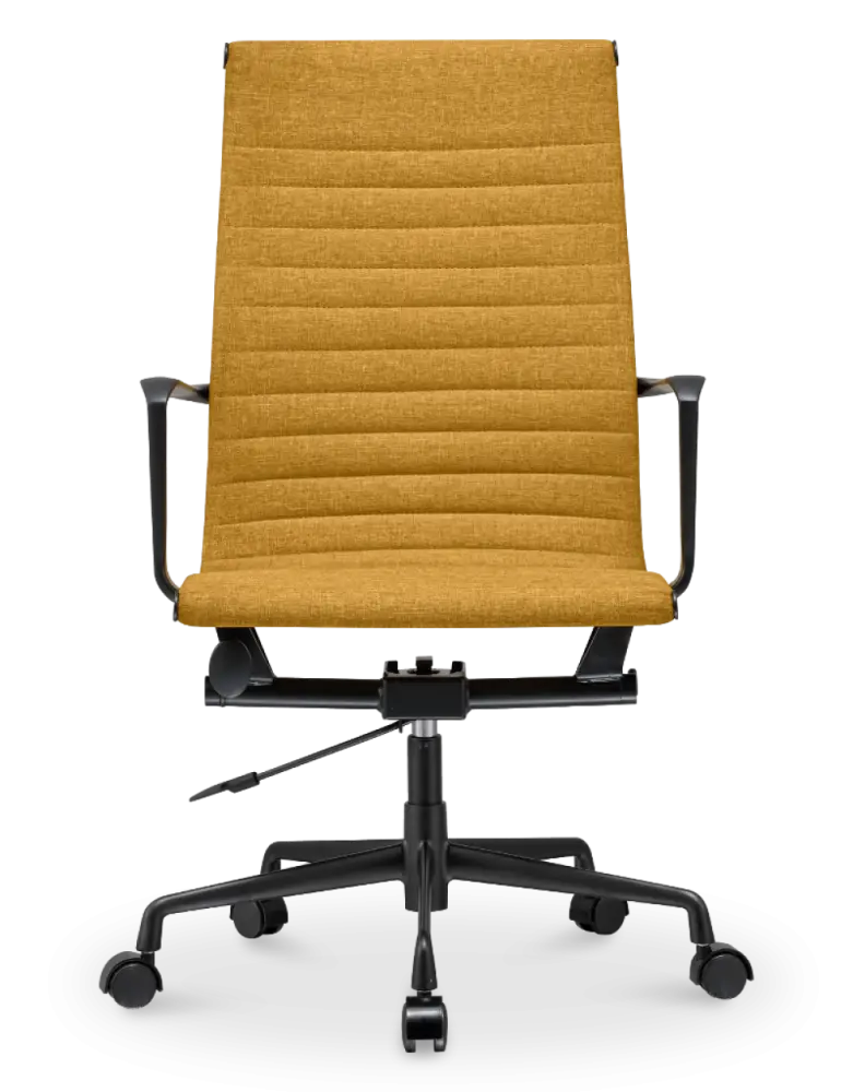Cavel CD 119 Bureaustoel Oker Linnen | Zwart Frame