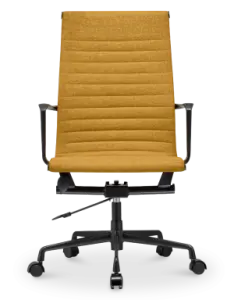 Cavel CD 119 Bureaustoel Oker Linnen | Zwart Frame