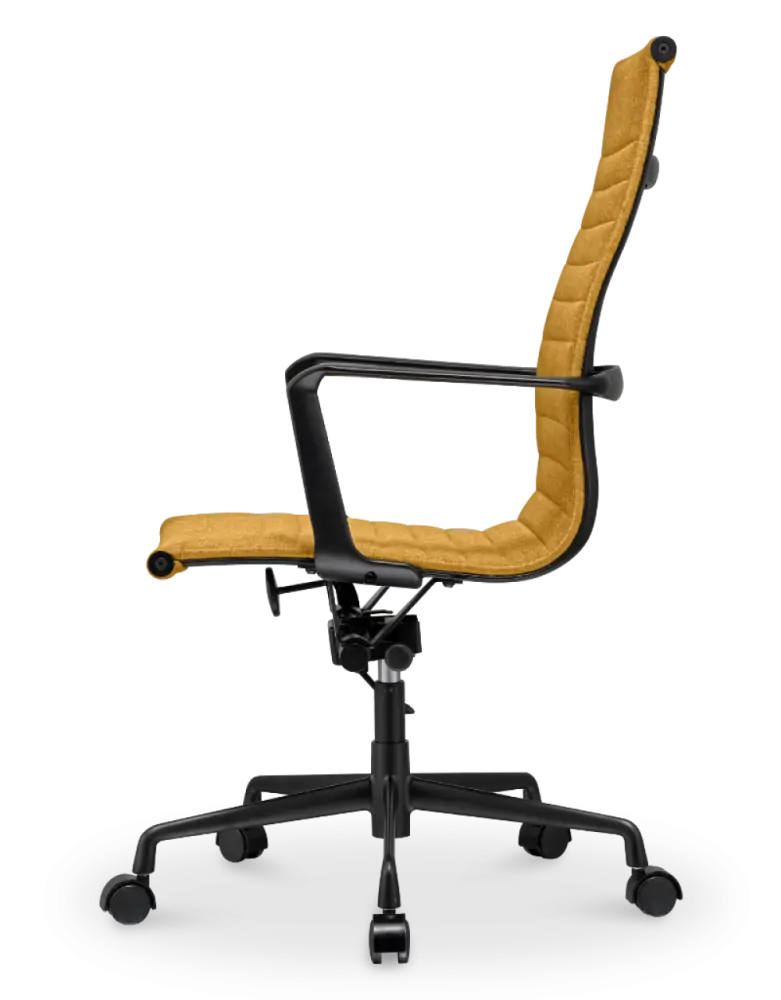 Cavel CD 119 Bureaustoel Oker Linnen | Zwart Frame
