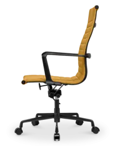Cavel CD 119 Bureaustoel Oker Linnen | Zwart Frame