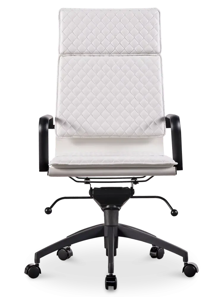 Diamond Softpad Bureaustoel Wit | Hoge Rug