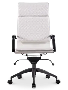 Diamond Softpad Bureaustoel Wit | Hoge Rug