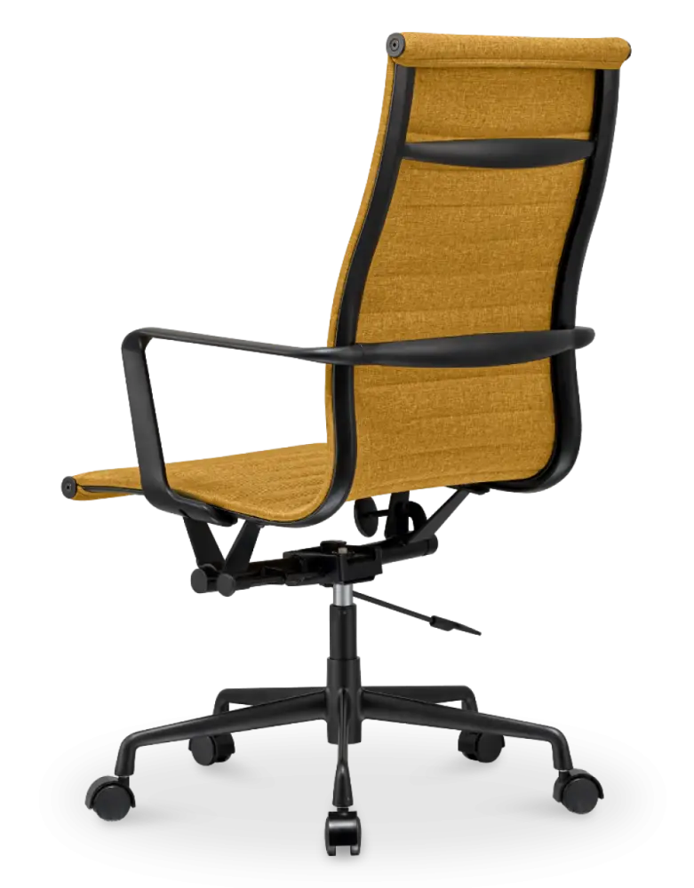 Cavel CD 119 Bureaustoel Oker Linnen | Zwart Frame