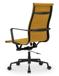 Cavel CD 119 Bureaustoel Oker Linnen | Zwart Frame