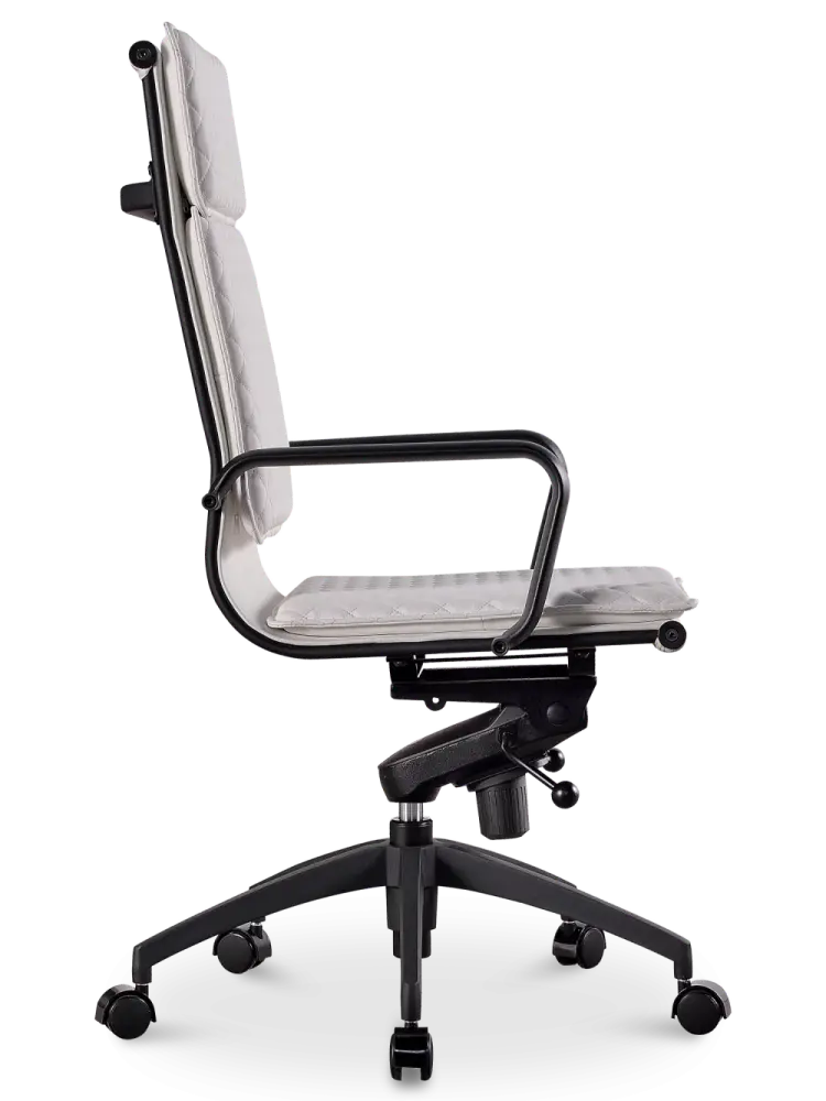 Diamond Softpad Bureaustoel Wit | Hoge Rug
