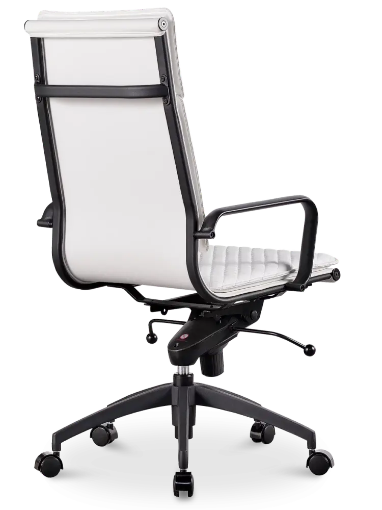 Diamond Softpad Bureaustoel Wit | Hoge Rug