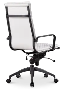 Diamond Softpad Bureaustoel Wit | Hoge Rug