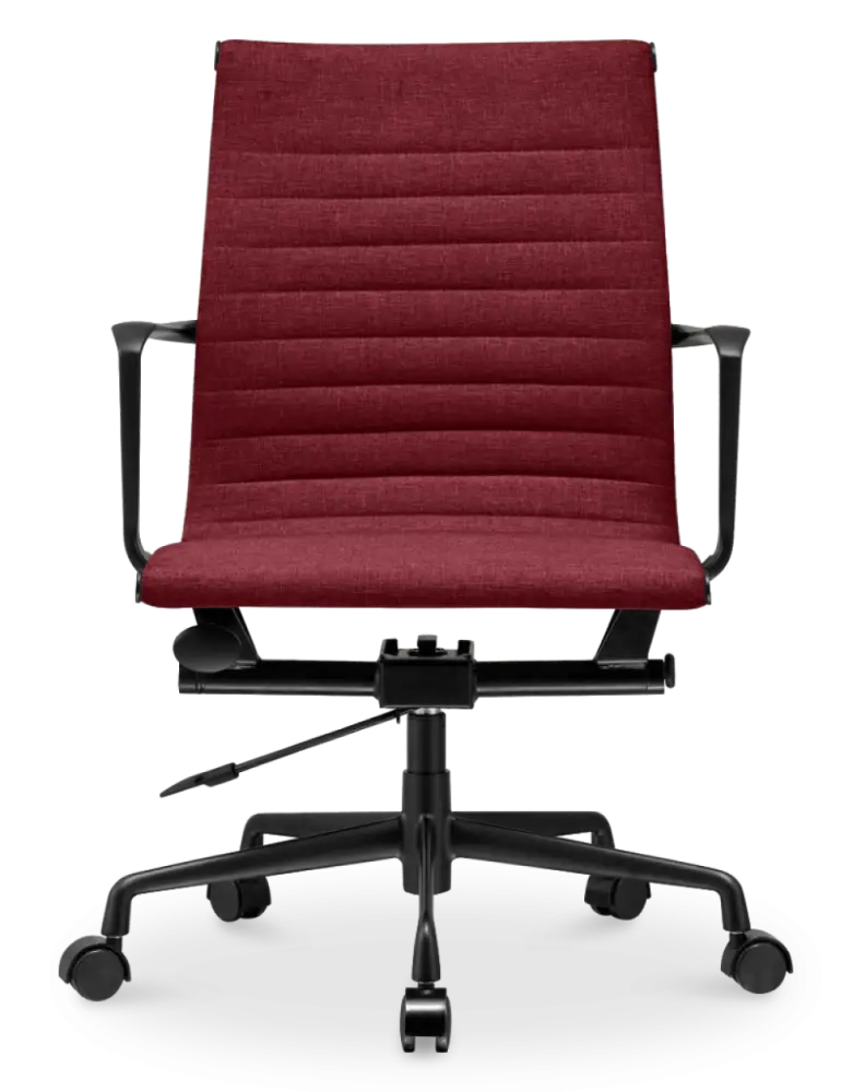 Cavel CD 117 Bureaustoel Rood Linnen | Zwart Frame