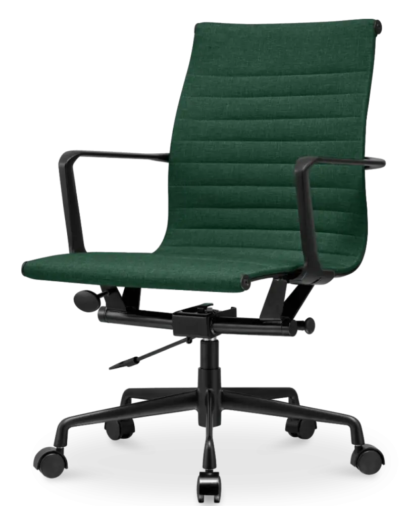Cavel CD 117 Bureaustoel Groen Linnen | Zwart Frame