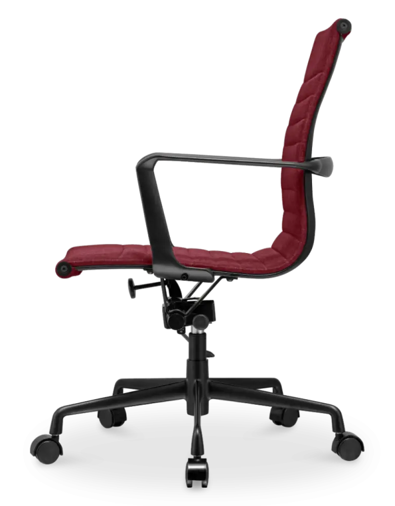 Cavel CD 117 Bureaustoel Rood Linnen | Zwart Frame