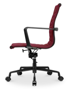 Cavel CD 117 Bureaustoel Rood Linnen | Zwart Frame