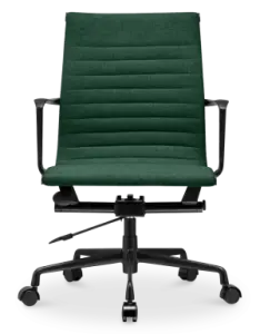 Cavel CD 117 Bureaustoel Groen Linnen | Zwart Frame