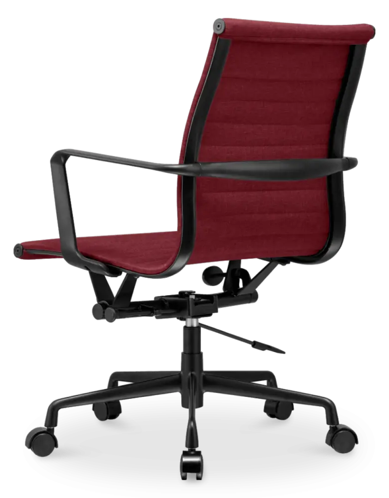Cavel CD 117 Bureaustoel Rood Linnen | Zwart Frame