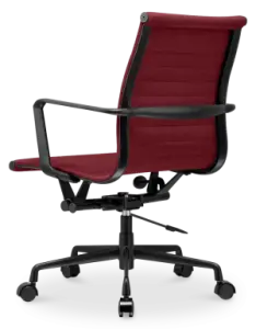 Cavel CD 117 Bureaustoel Rood Linnen | Zwart Frame