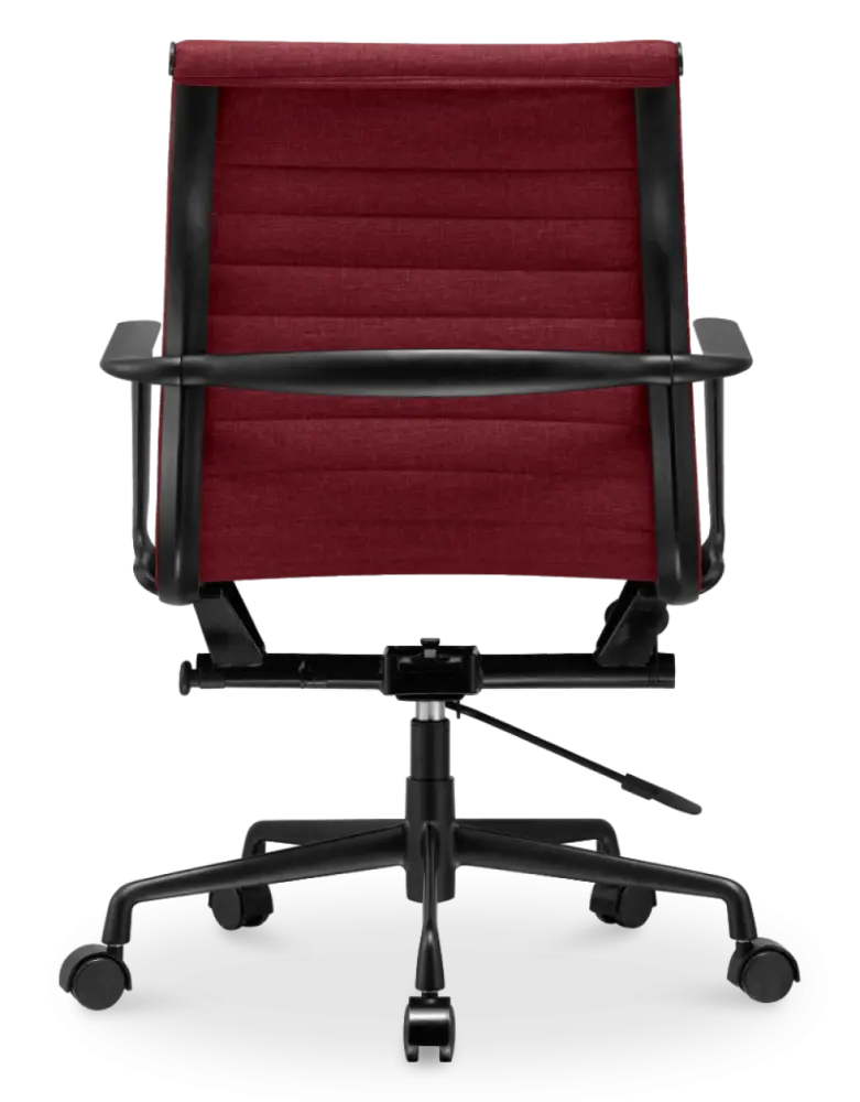 Cavel CD 117 Bureaustoel Rood Linnen | Zwart Frame