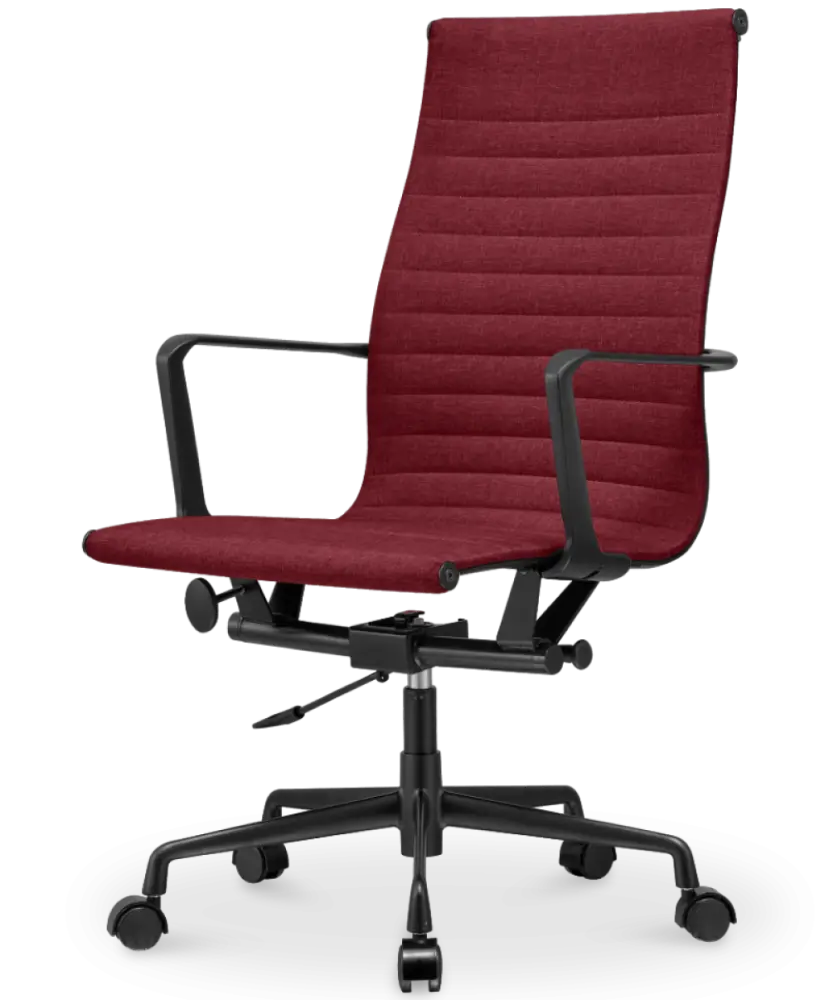 Cavel CD 119 Bureaustoel Rood Linnen | Zwart Frame