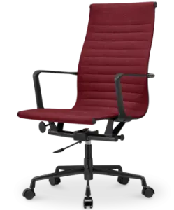 Cavel CD 119 Bureaustoel Rood Linnen | Zwart Frame