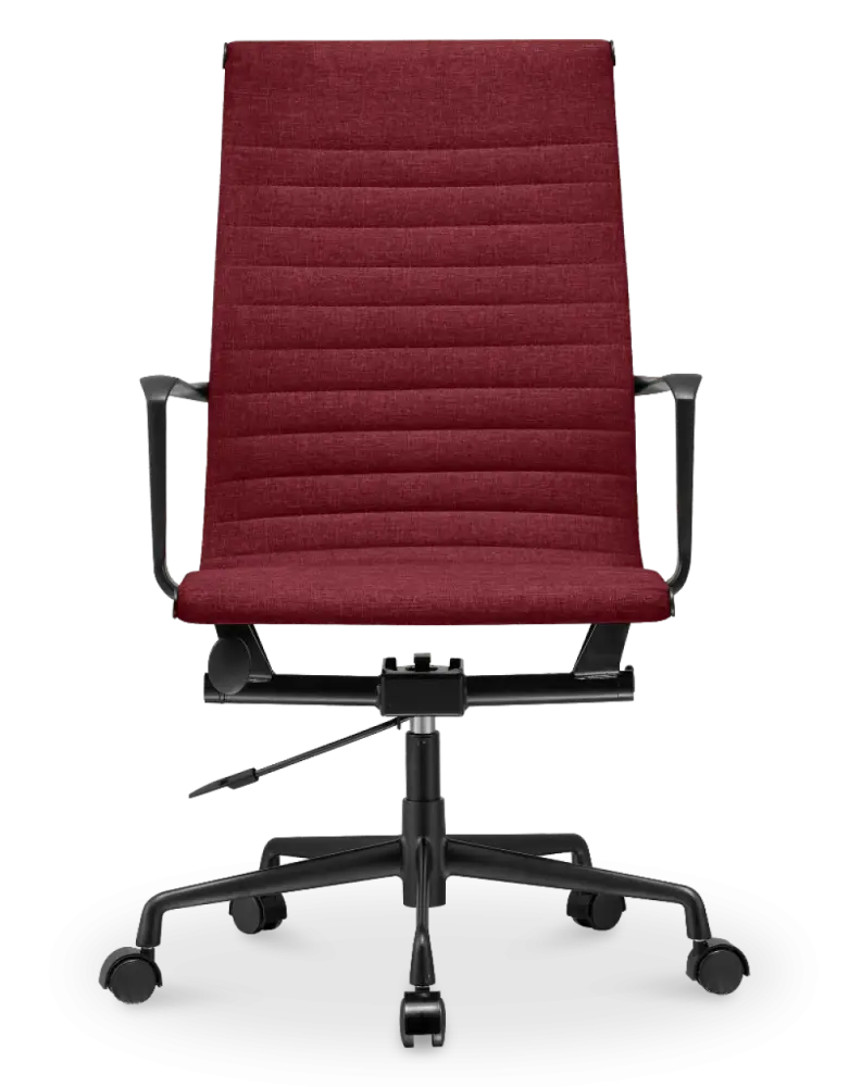 Cavel CD 119 Bureaustoel Rood Linnen | Zwart Frame
