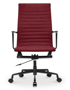 Cavel CD 119 Bureaustoel Rood Linnen | Zwart Frame