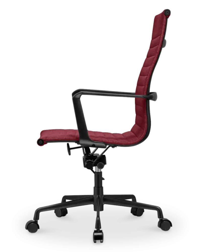Cavel CD 119 Bureaustoel Rood Linnen | Zwart Frame