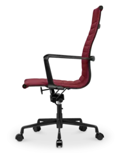 Cavel CD 119 Bureaustoel Rood Linnen | Zwart Frame